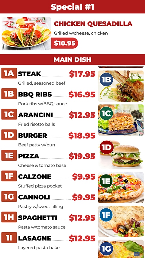 Menu Style 18-1