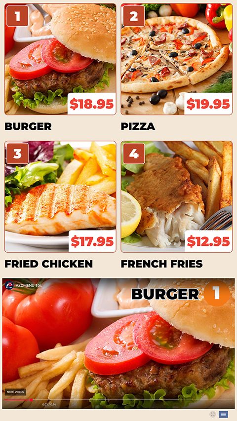 Menu Style 20-B