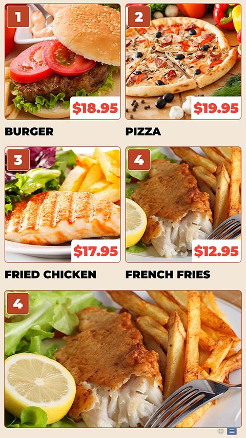 Menu Style 20-A