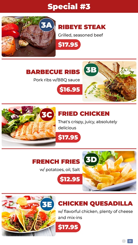 Menu Style 18-3